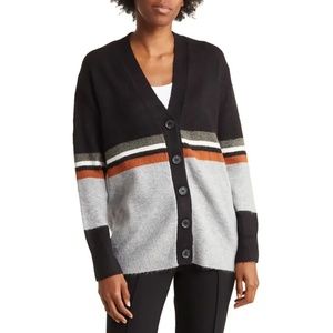 NWT Vince Cameo Engineered Stripe Cardigan - size XL